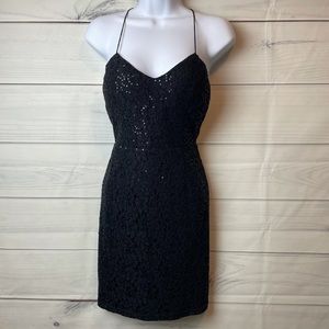 NWT C. Luce black sequin cocktail party dress
